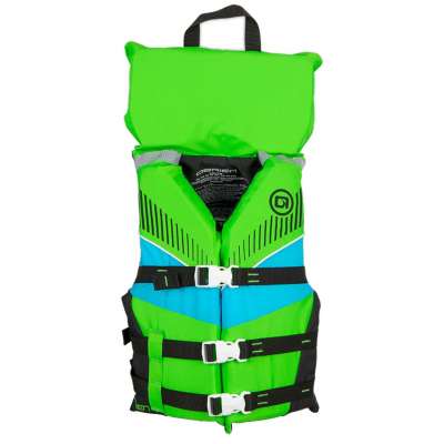 Жилет спасательный нейлон детский O'brien Youth Nylon Life Jacket w/ Collar - Green, 64-74 см, 23-41 кг